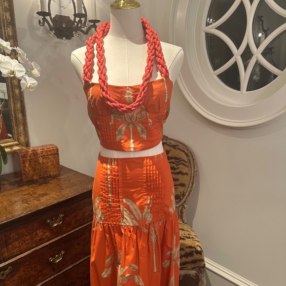 LASTCHANCE- 3/29 only Johanna Ortiz palmeras vision top/skirt set/size 0/2 *MINT - Picture 12 of 16